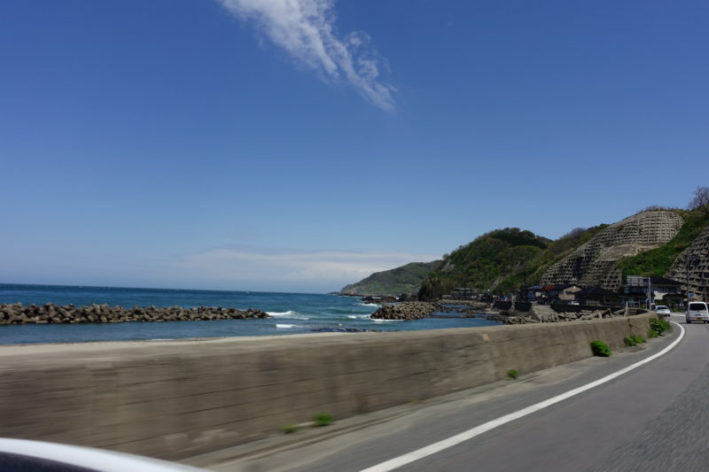 From the Window of a Boxster Speeding along the Sea of Japan