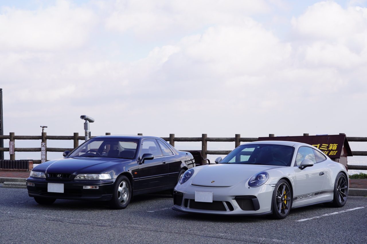 ホンダ レジェンドクーペ（KA8）と991GT3