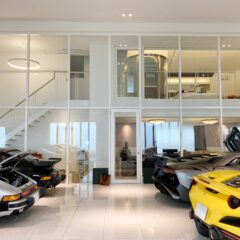 Porsche owner's garage