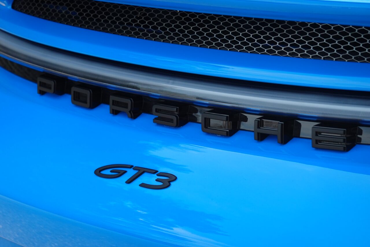 Rear emblem of the new Porsche 911 GT3 (992)