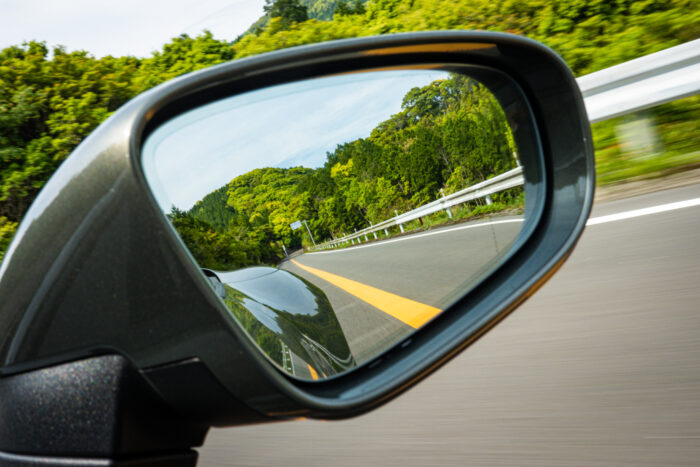 Scenery driving in Porsche