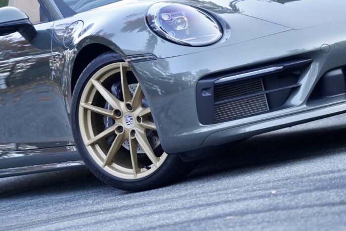 Carrera S wheels in satin aurum on 992