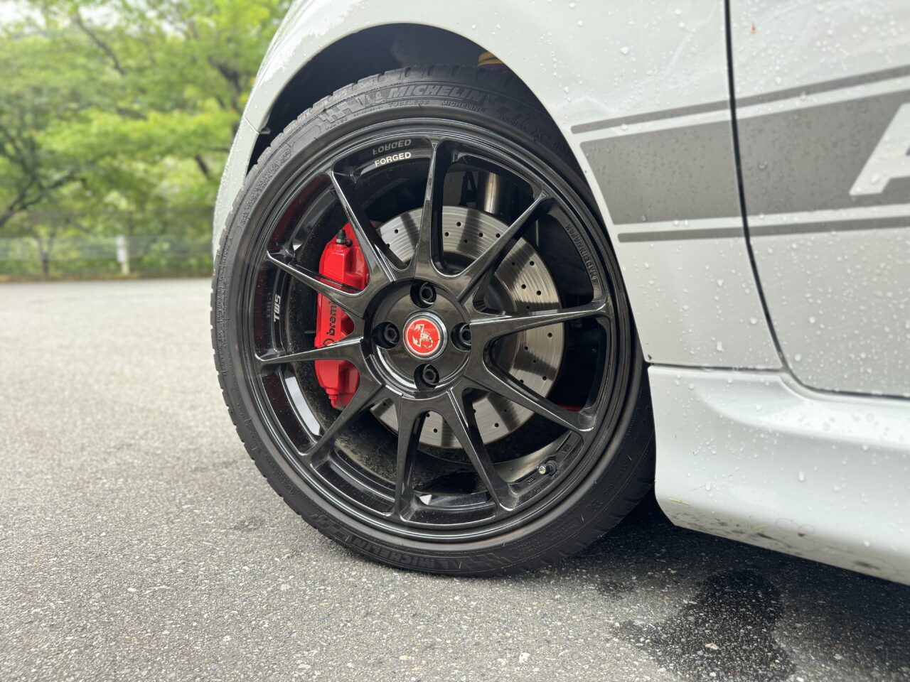 Forged Wheels TWS RS317 17inch x 7.5J on Abarth 595