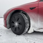 Driving on snowy roads with Tesla and Pirelli all-season tires!